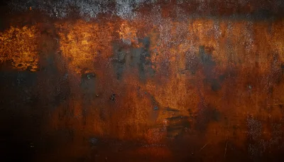 Weathered Metal Surface With Heavy Rust Texture