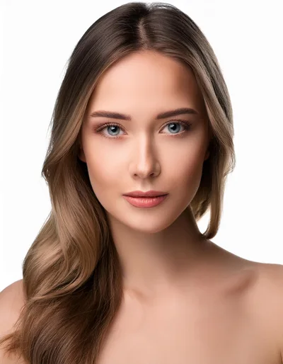 Portrait Of A Beautiful Young Woman With Natural Makeup