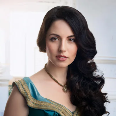 Portrait Of A Beautiful Woman In Elegant Vintage Attire