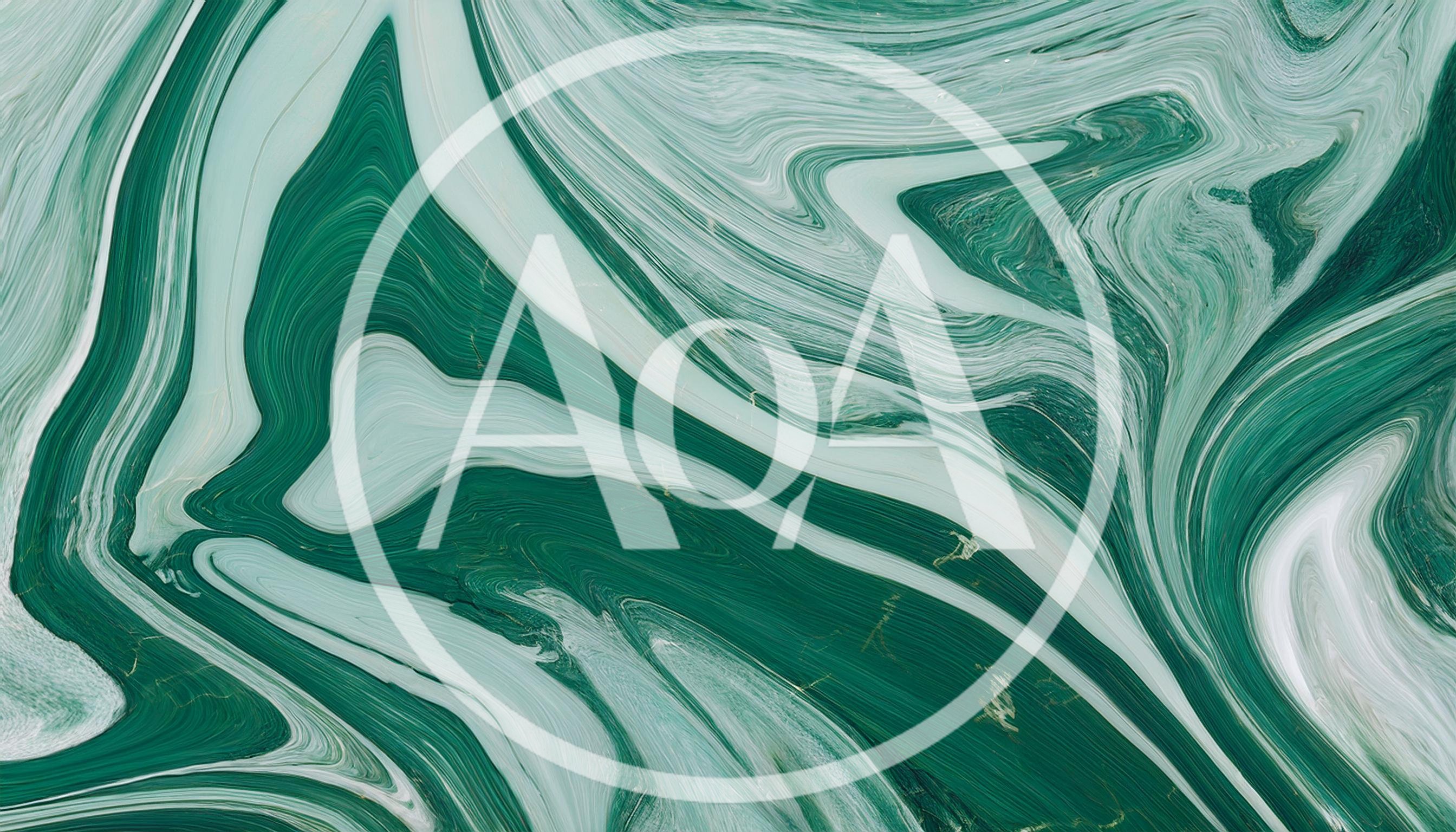 Abstract Green And White Liquid Marble Texture Background