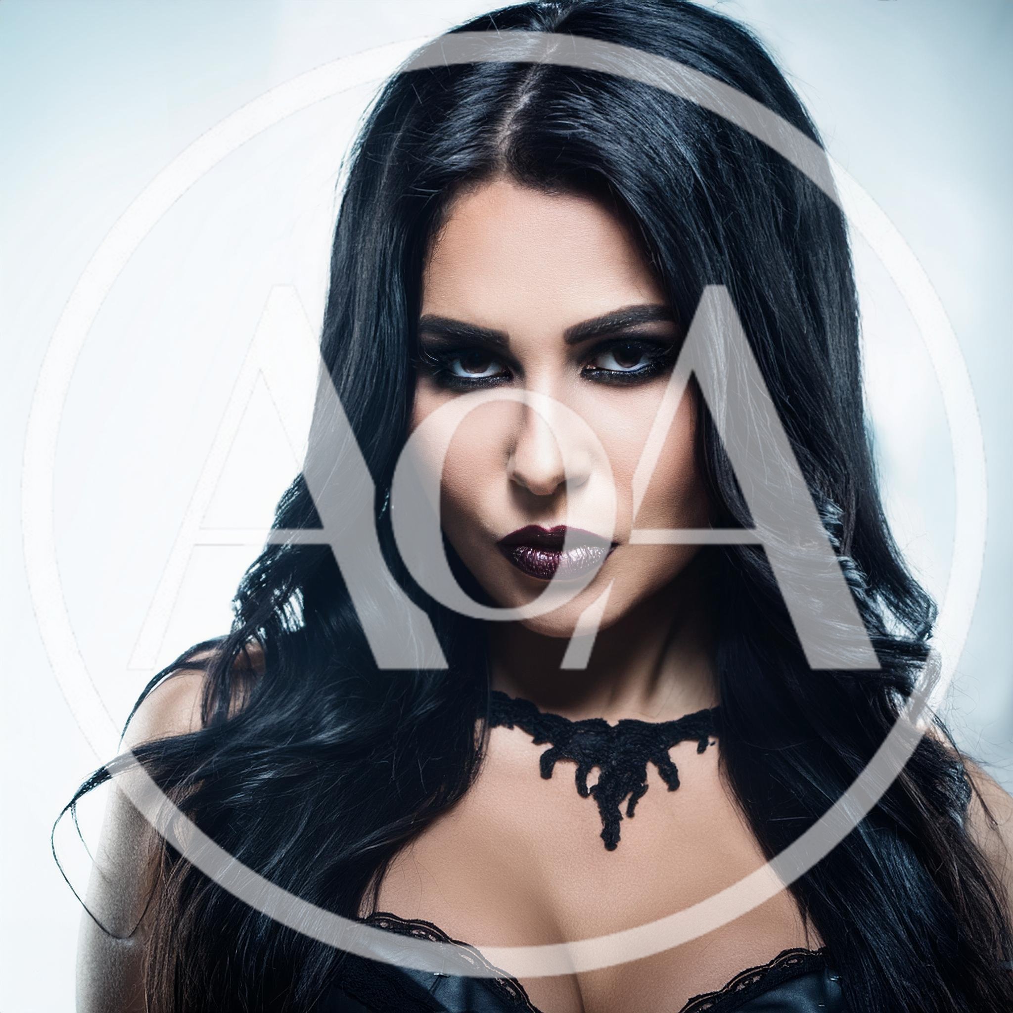 Portrait Of A Gothic Woman With Dark Makeup