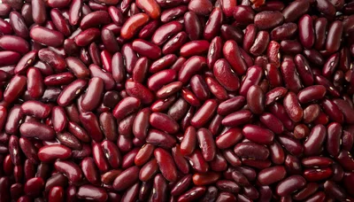 Top View Of Raw Red Kidney Beans