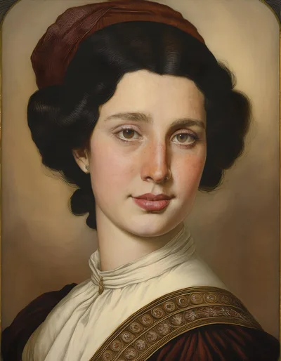 Portrait Of A Young Woman In Renaissance Style