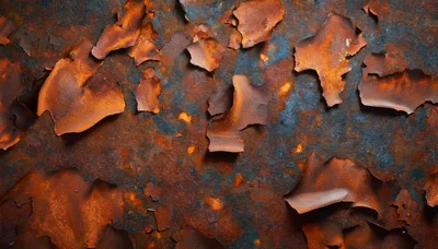 Peeling Rust Texture On Corroded Metal Surface