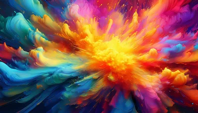 Abstract Colorful Paint Explosion Background