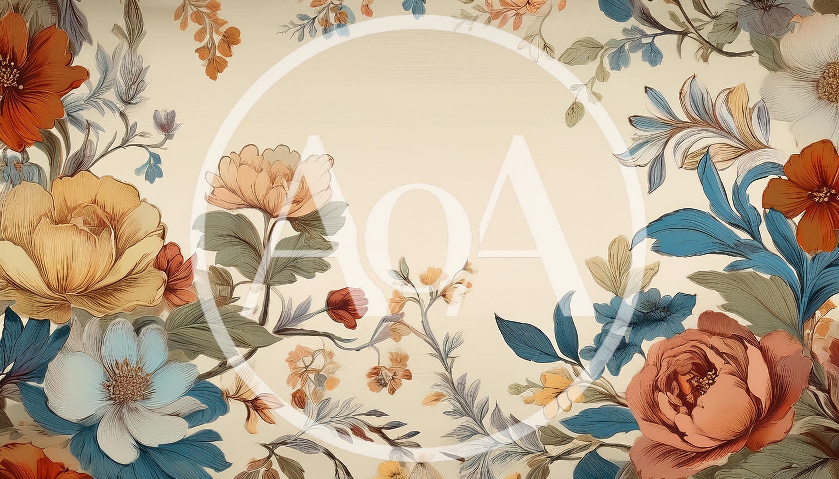 Vintage Floral Botanical Illustration Background
