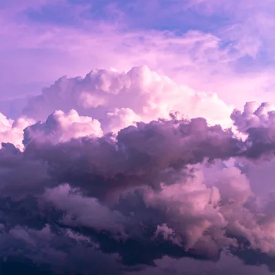 Dramatic Purple Sunset Clouds In The Sky