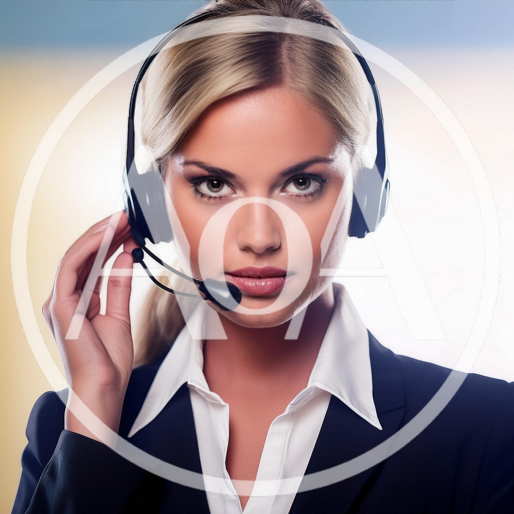 Professional Customer Service Representative Wearing Headset