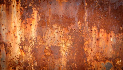 Weathered Metal Surface With Heavy Rust Texture