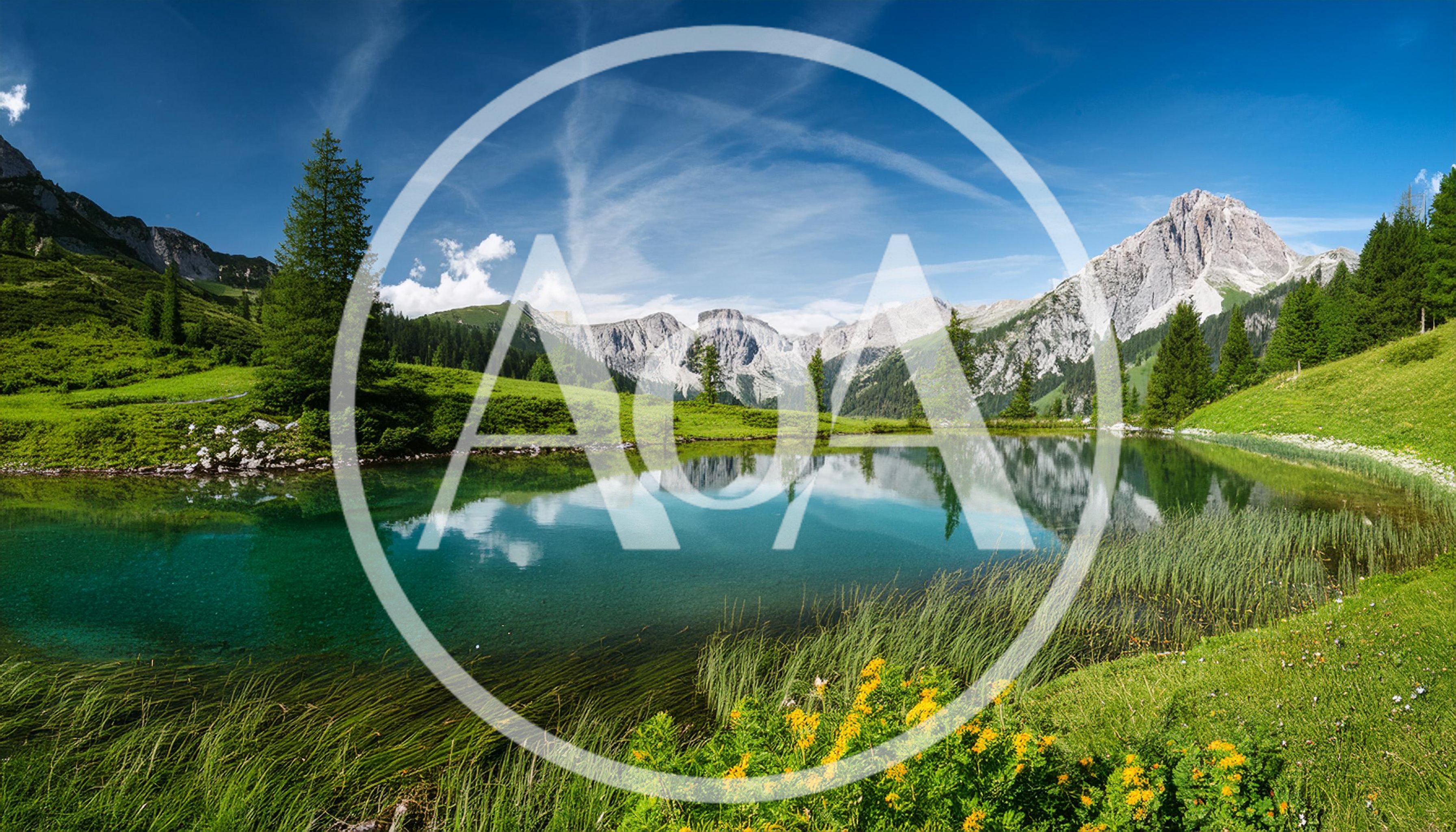 Alpine Lake Reflection In The Austrian Alps