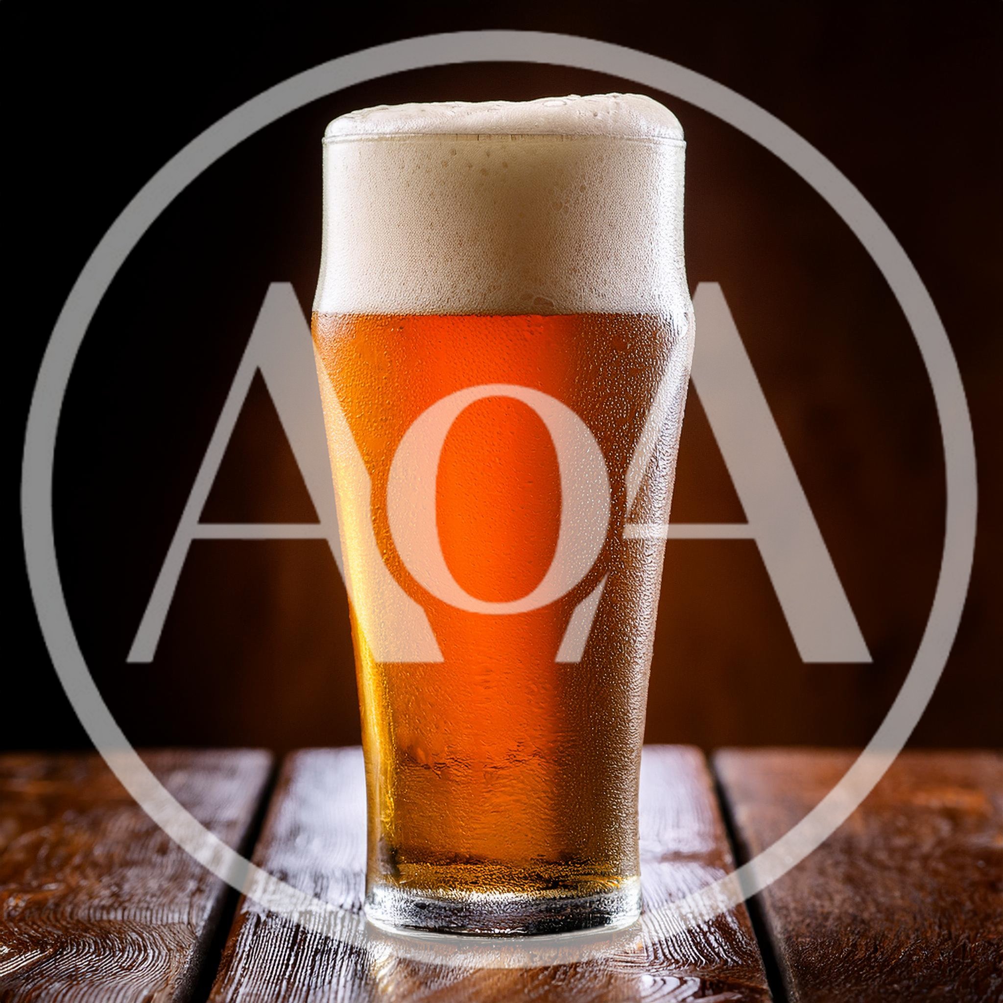 Cold Glass Of Refreshing Beer On Wooden Table