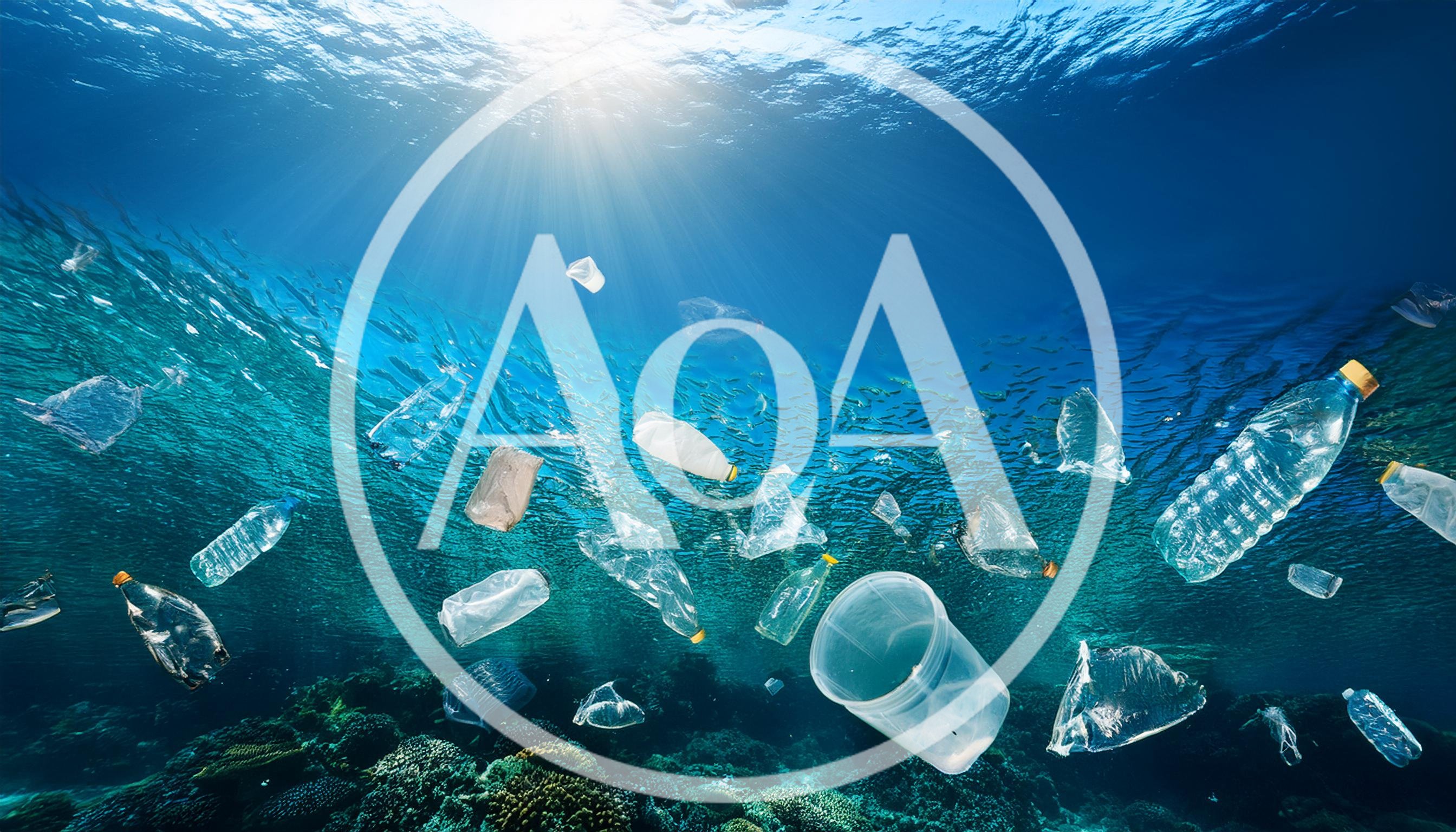 Plastic Waste Floating In Polluted Tropical Ocean
