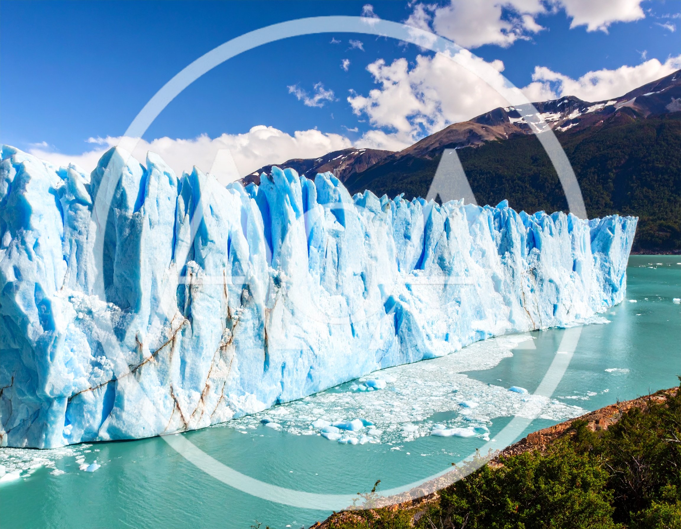 Perito Moreno Glacier Wall in Patagonia Argentina