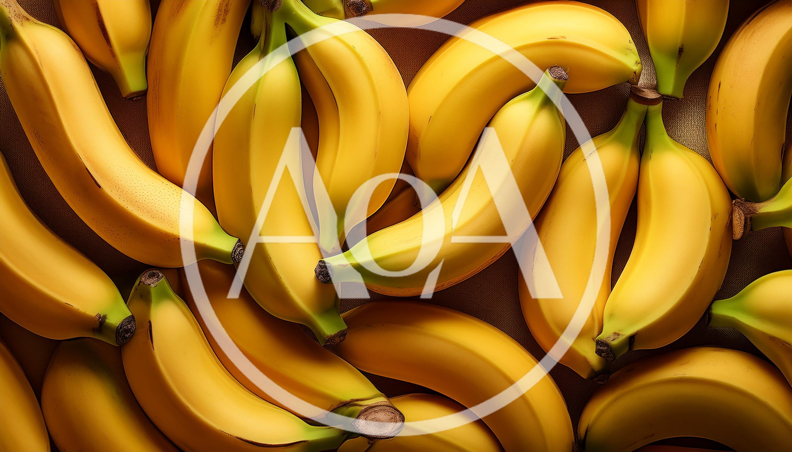 Fresh Yellow Bananas Arranged On A Textured Surface