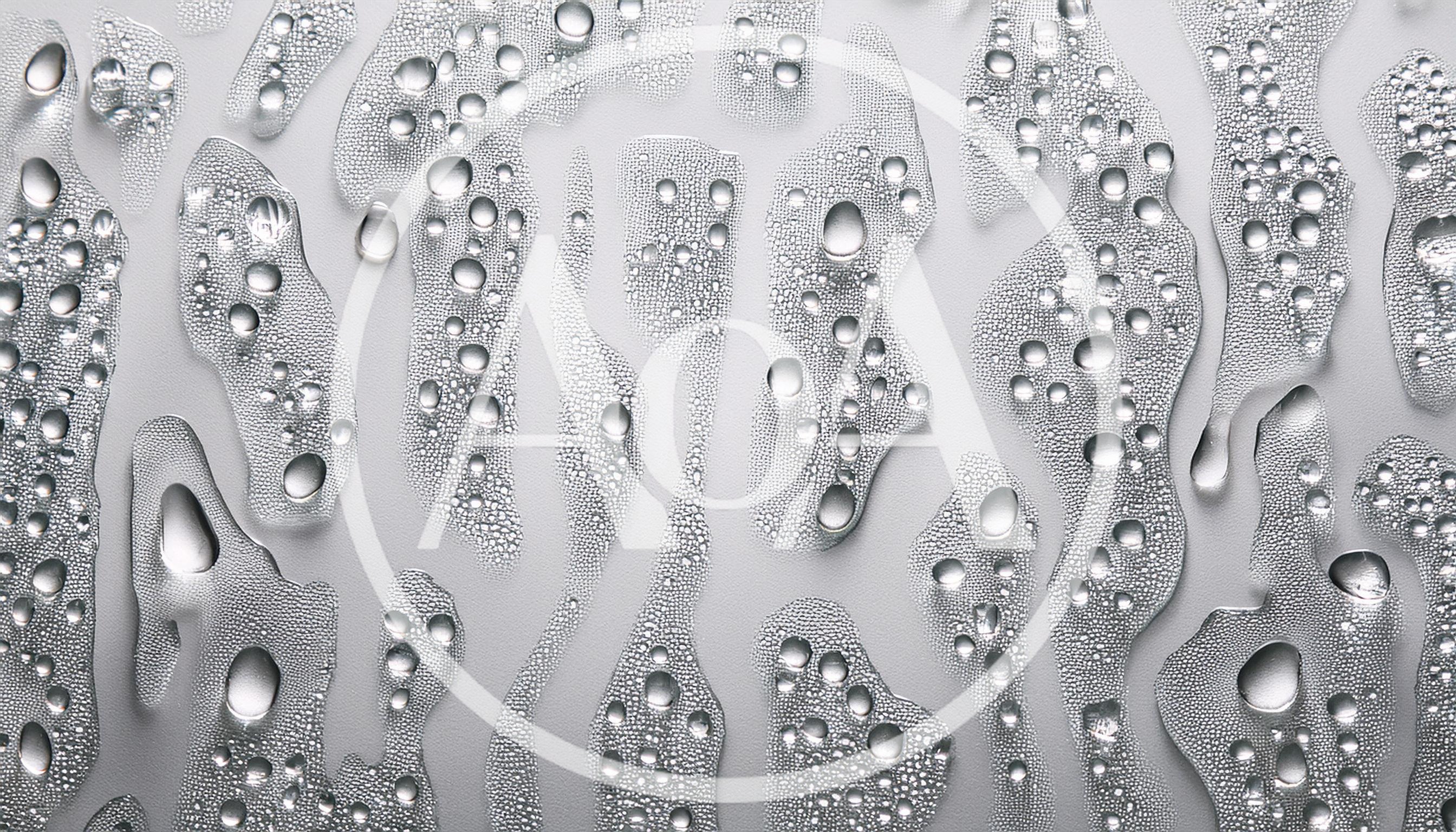 Water Droplets Condensation On A Frosted Glass Surface