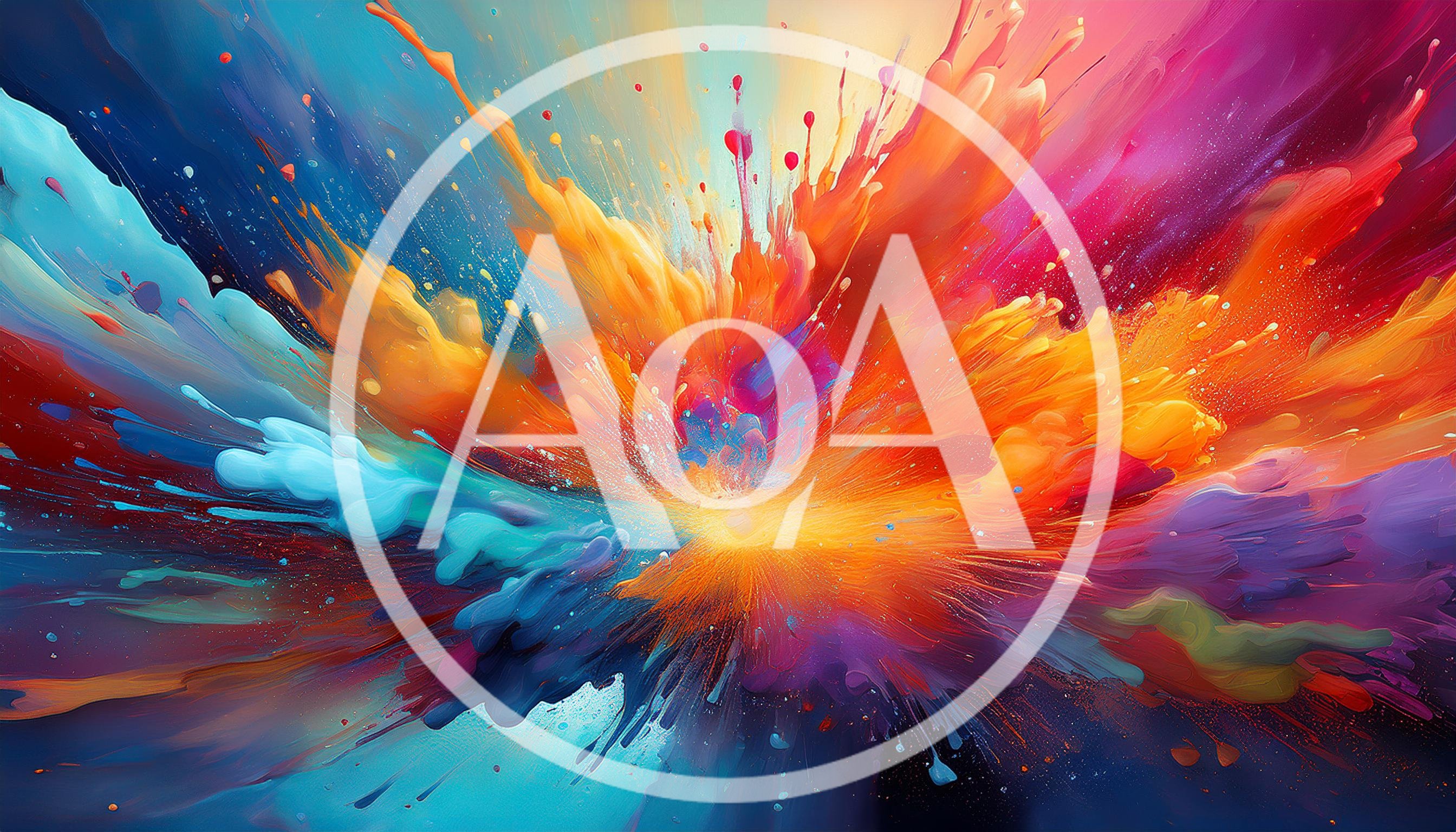 Abstract Colorful Paint Explosion Background