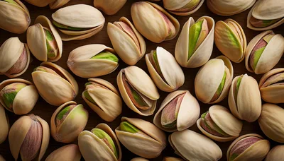 Top Down View Of Roasted Pistachios