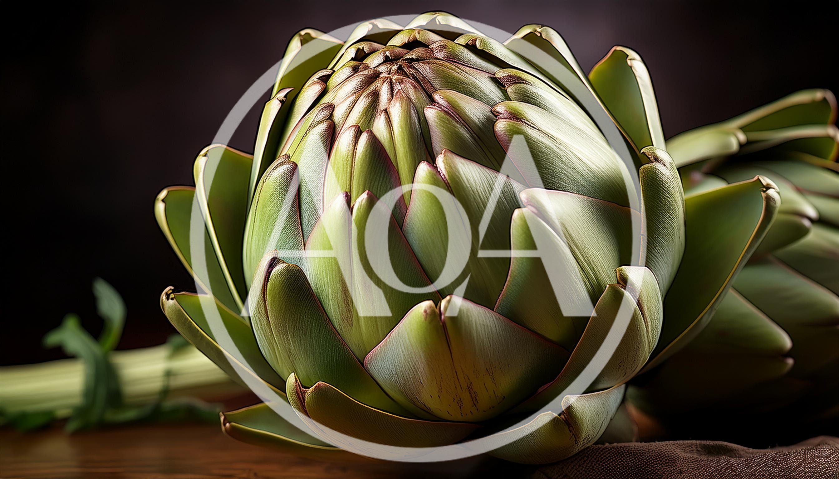 Fresh Green Artichoke On A Wooden Surface
