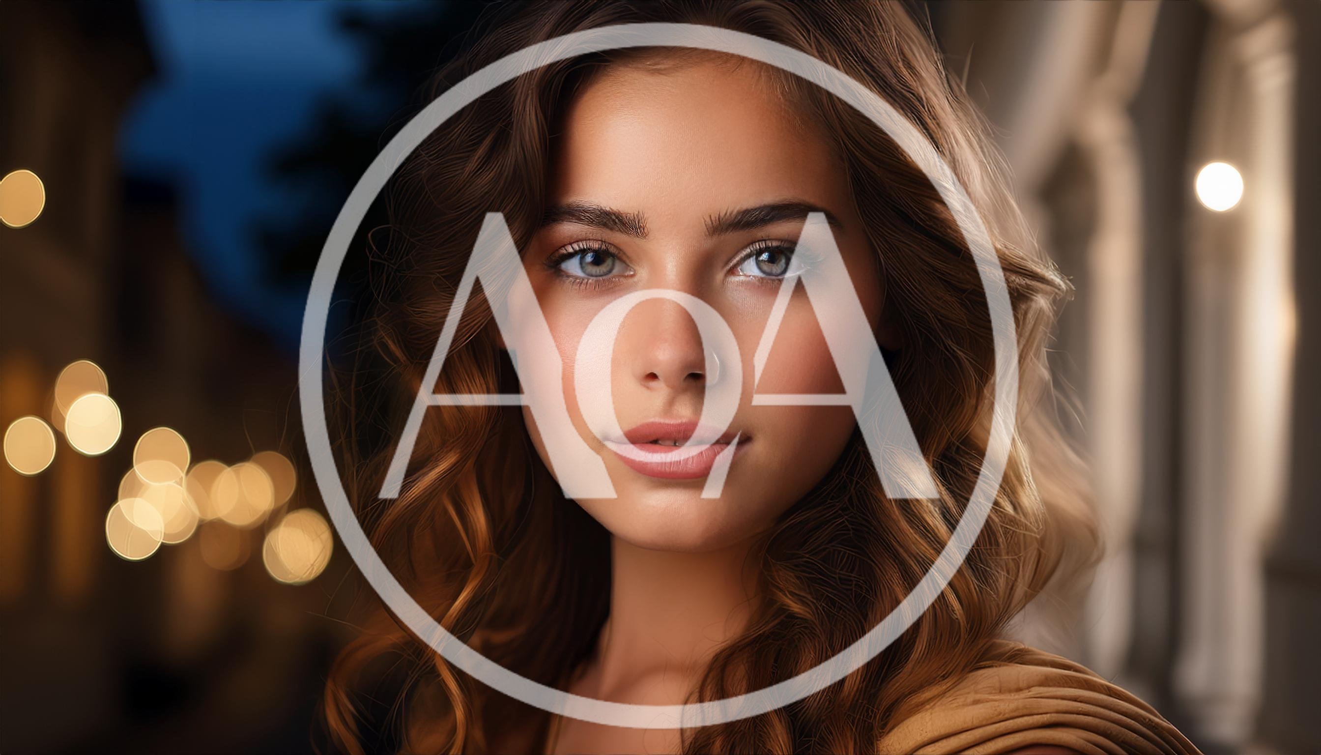 Portrait Of A Beautiful Young Woman At Night