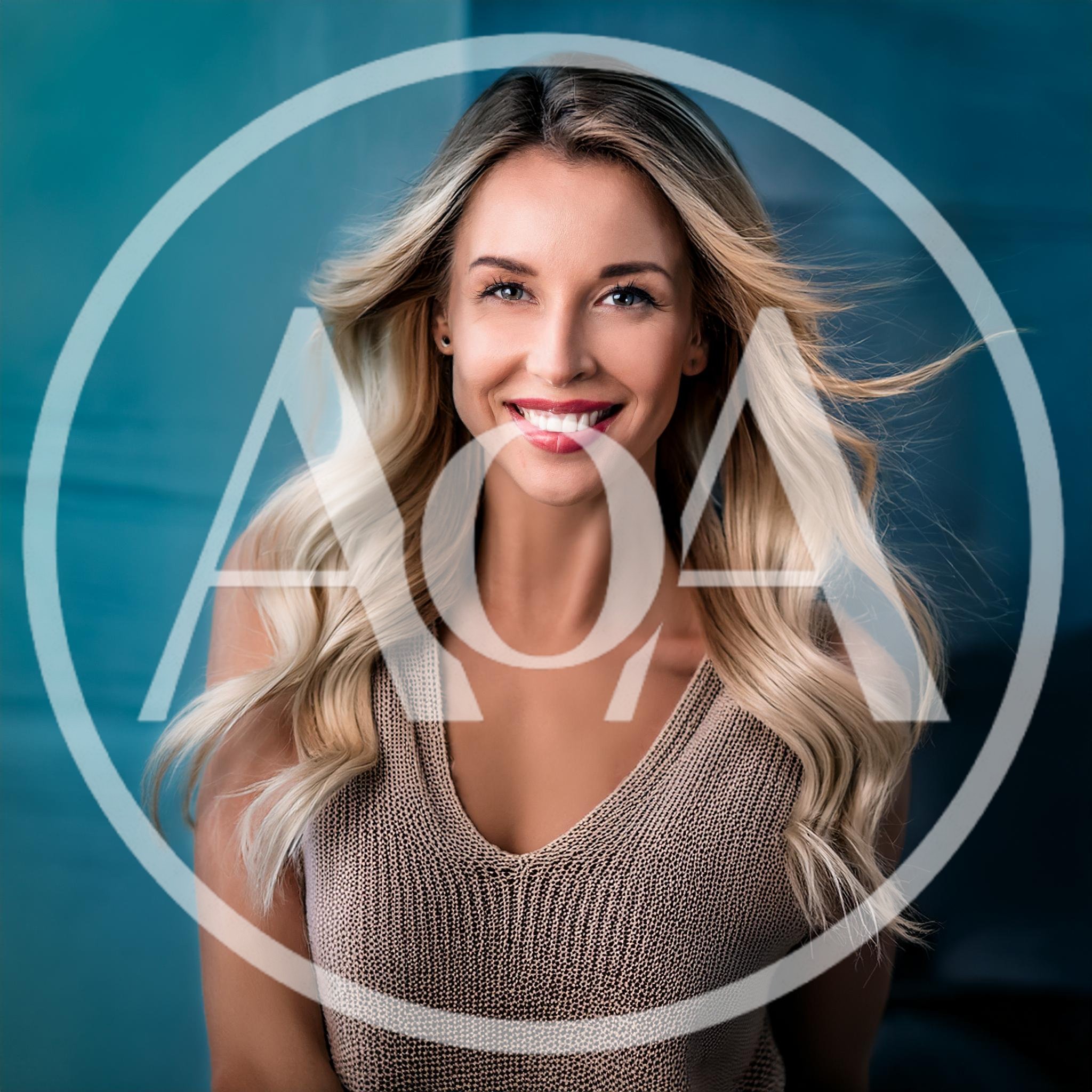 Portrait Of A Smiling Blonde Woman