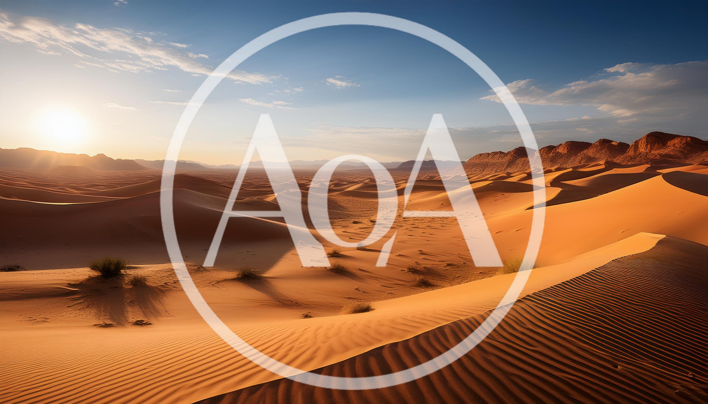 Golden Hour Sand Dunes In The Vast Desert