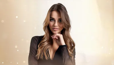 Portrait Of A Beautiful Young Woman With Long Hair