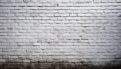 White Painted Brick Wall Texture Background