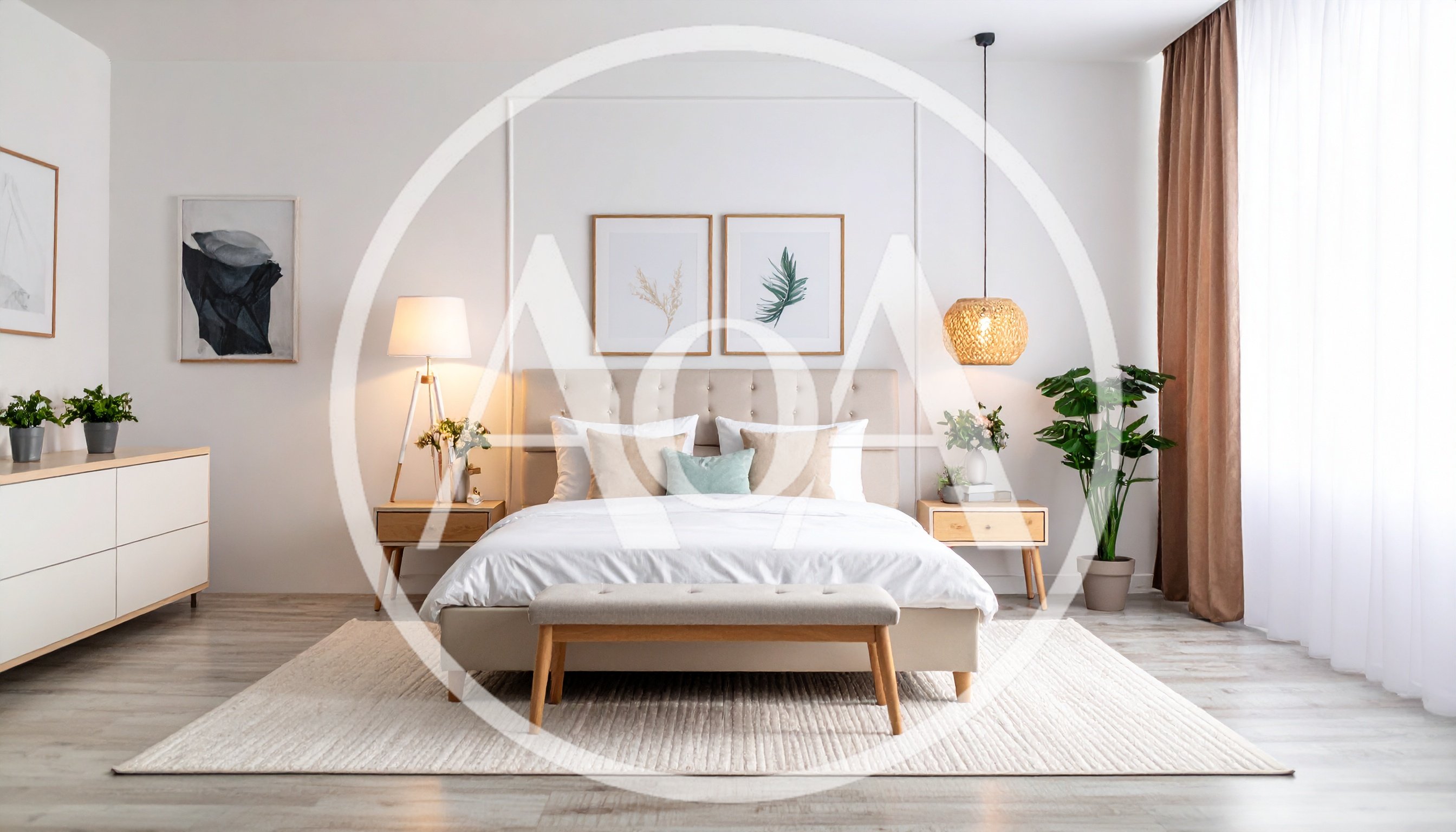 Modern Minimalist Bedroom Interior With Neutral Decor