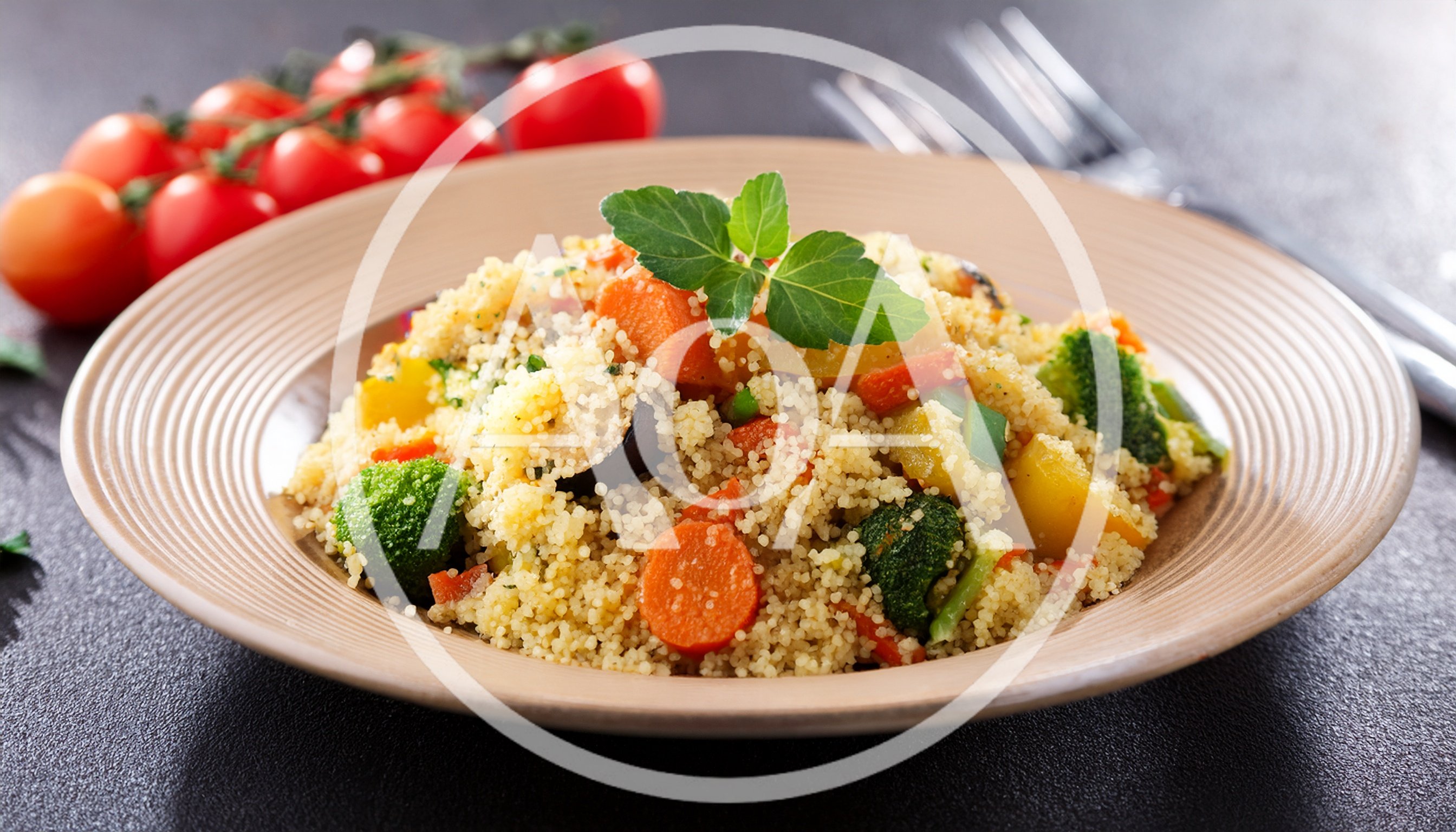 Vegetable Couscous Salad on a Plate