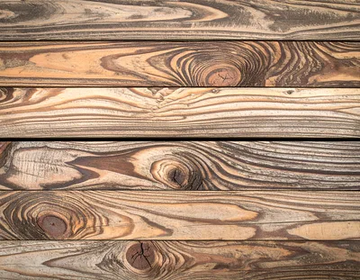 Rustic Weathered Wooden Planks With Natural Grain Texture
