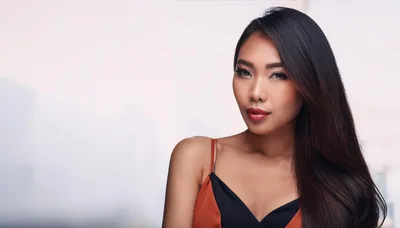 Portrait Of A Beautiful Young Asian Woman