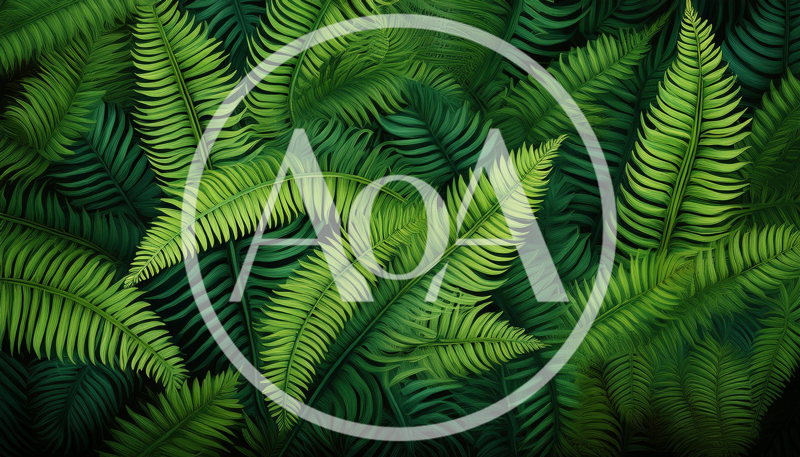 Lush Green Fern Leaves Pattern Background