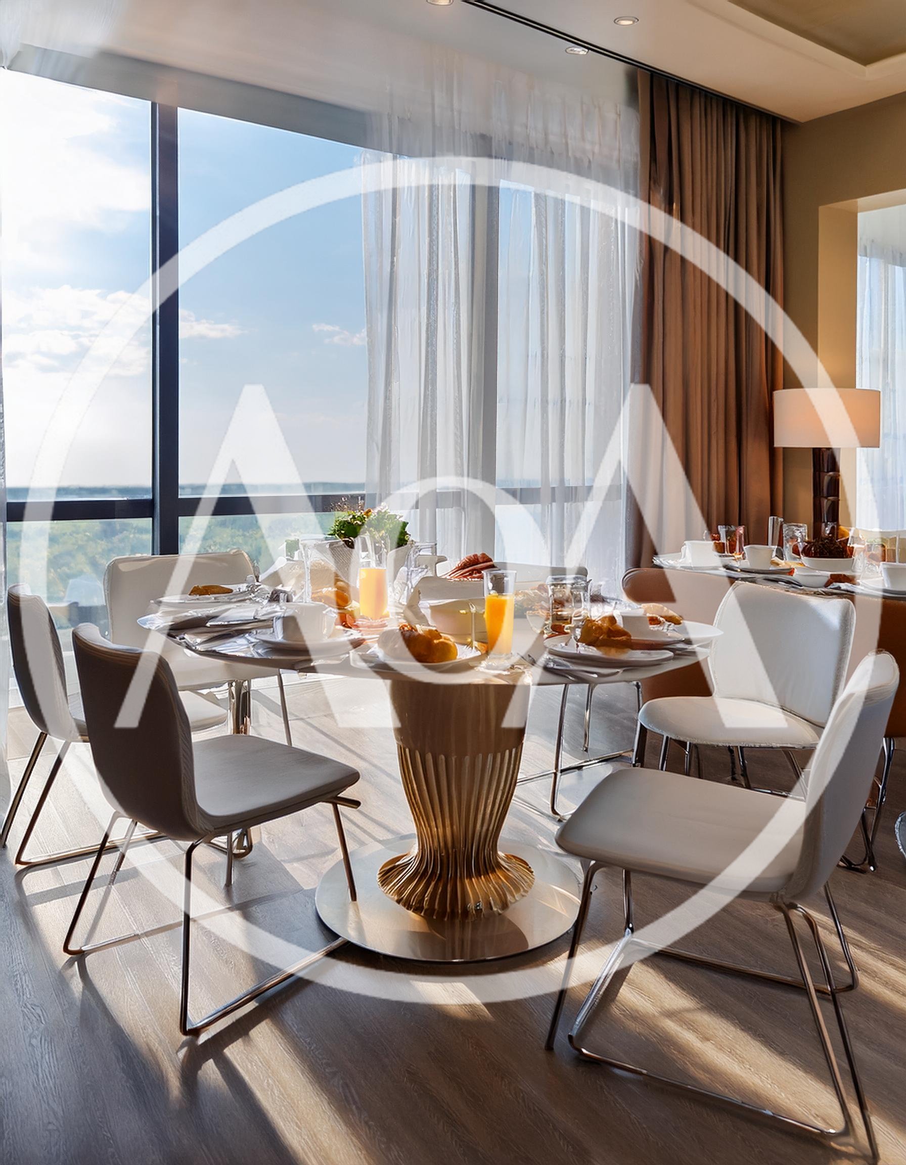 Luxury Hotel Breakfast Table With Panoramic View