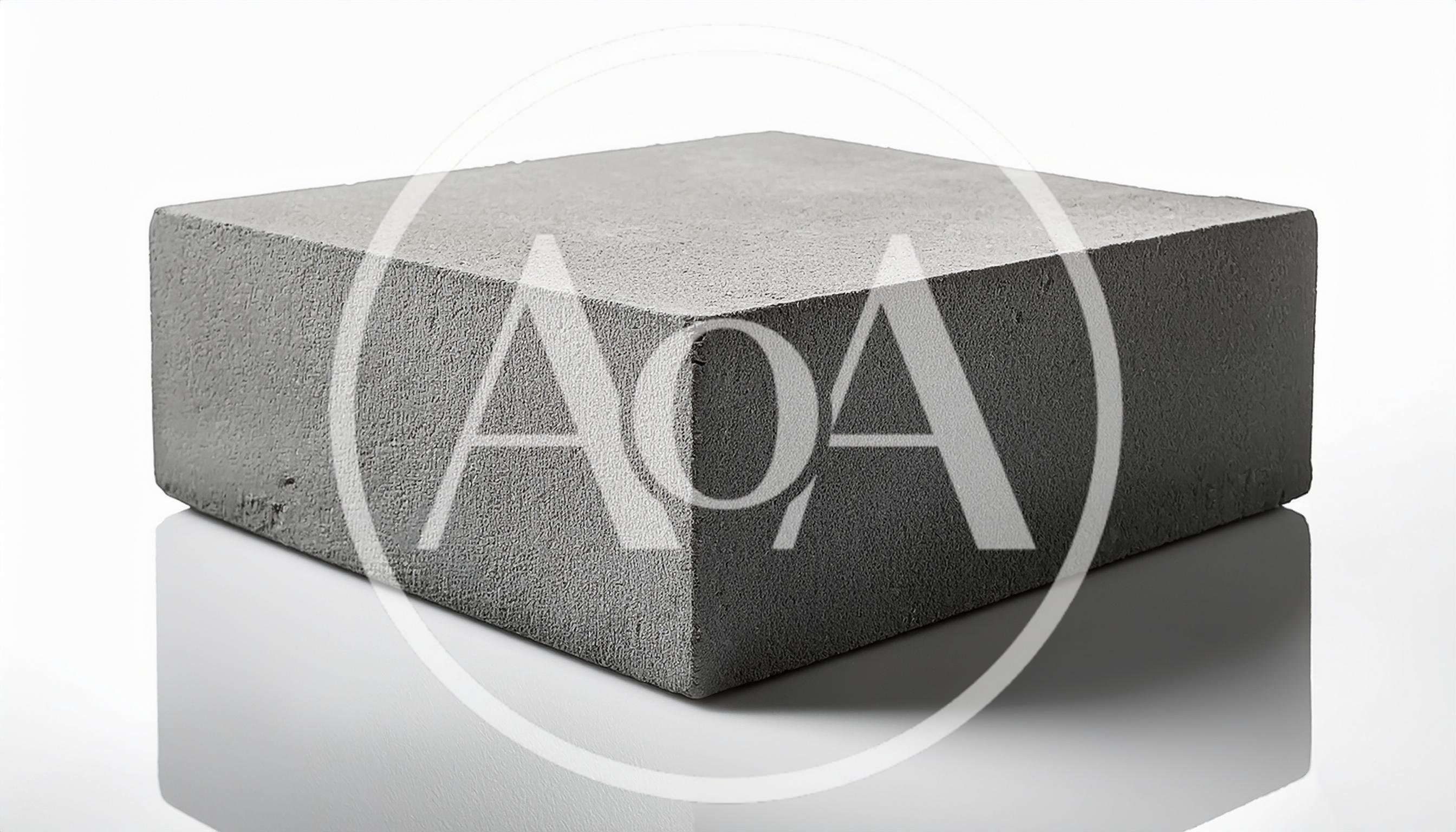 Gray Concrete Block On White Background
