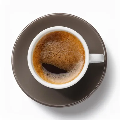 Top View Of A Cup Of Espresso Coffee