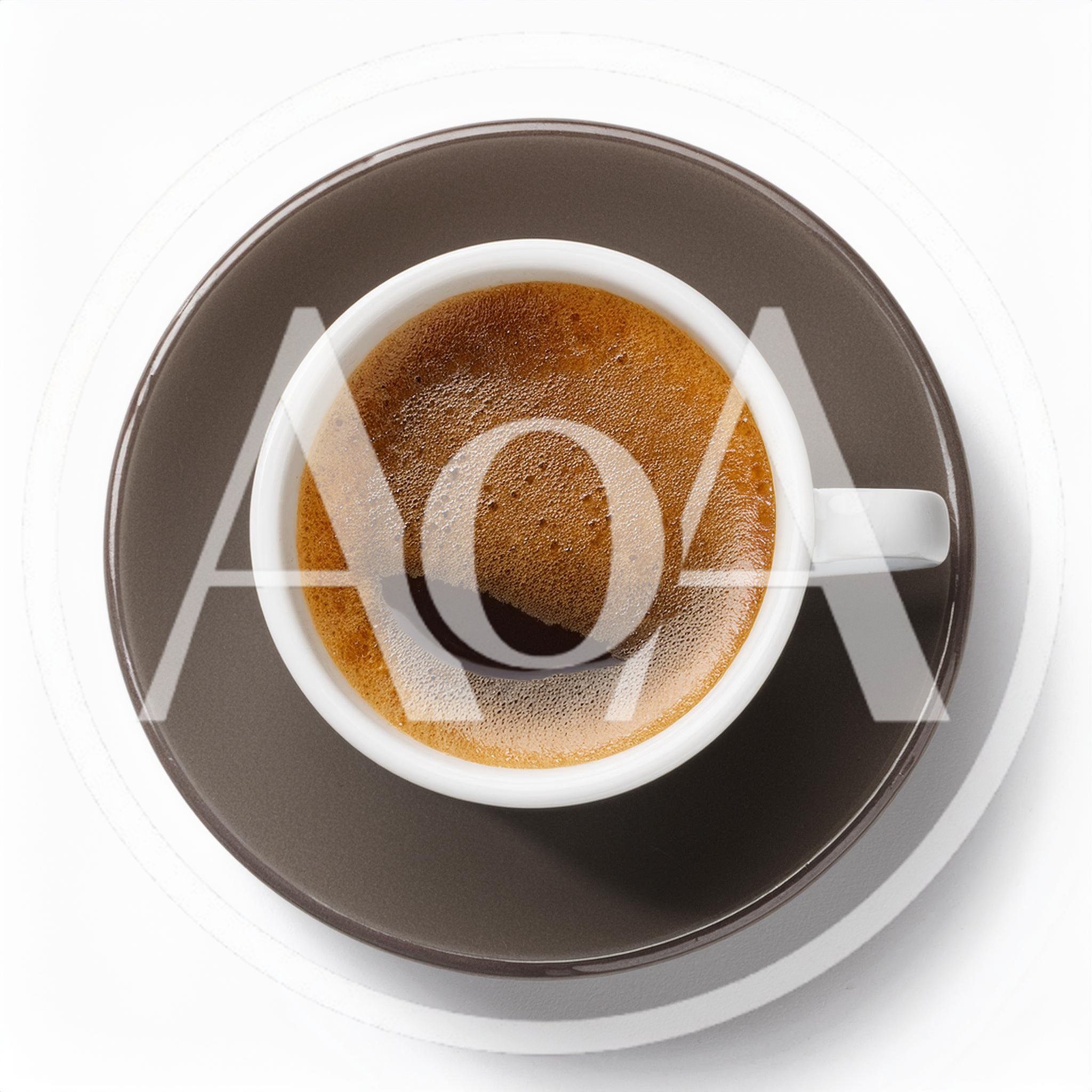 Top View Of A Cup Of Espresso Coffee