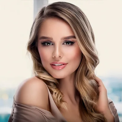 Portrait Of A Beautiful Young Woman With Blonde Hair
