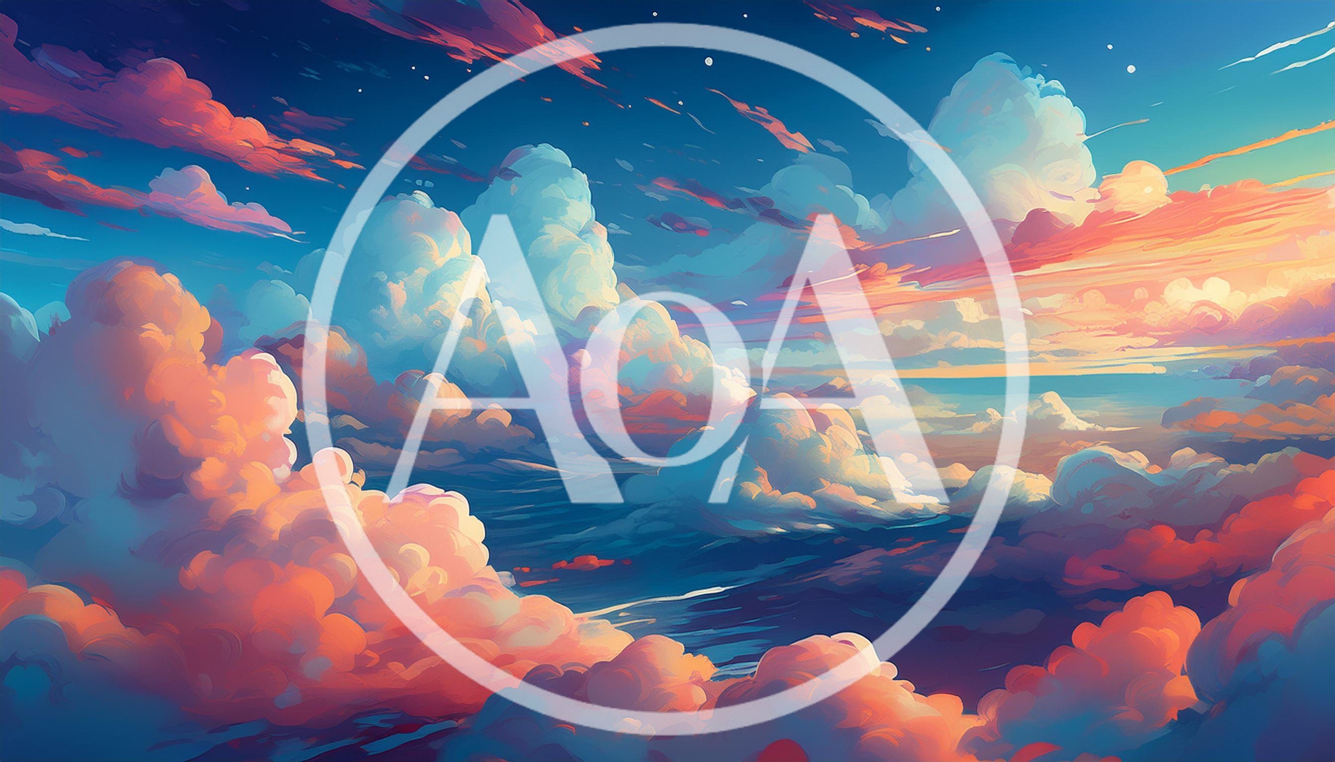 Dreamy Pastel Sunset Sky With Fluffy Clouds