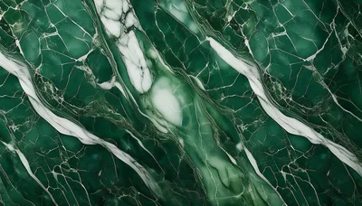 Green Marble Texture With White Veining Pattern