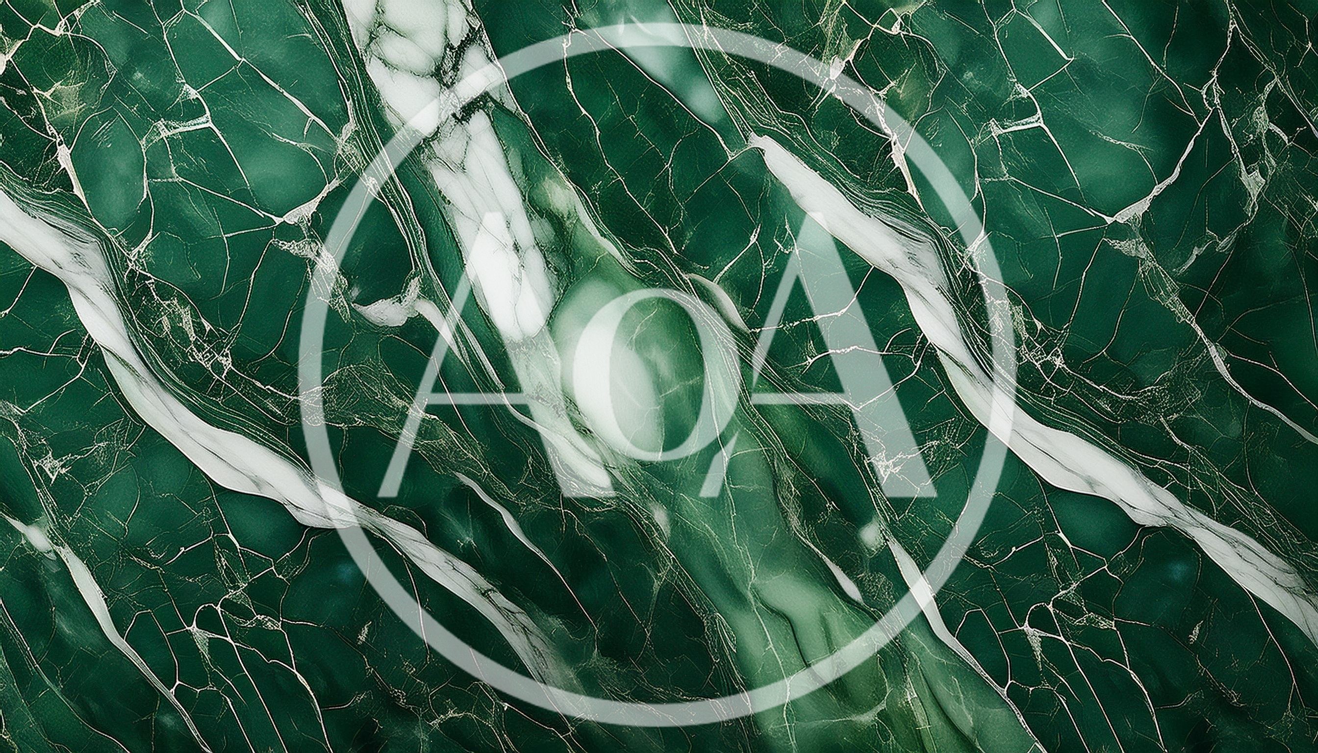 Green Marble Texture With White Veining Pattern