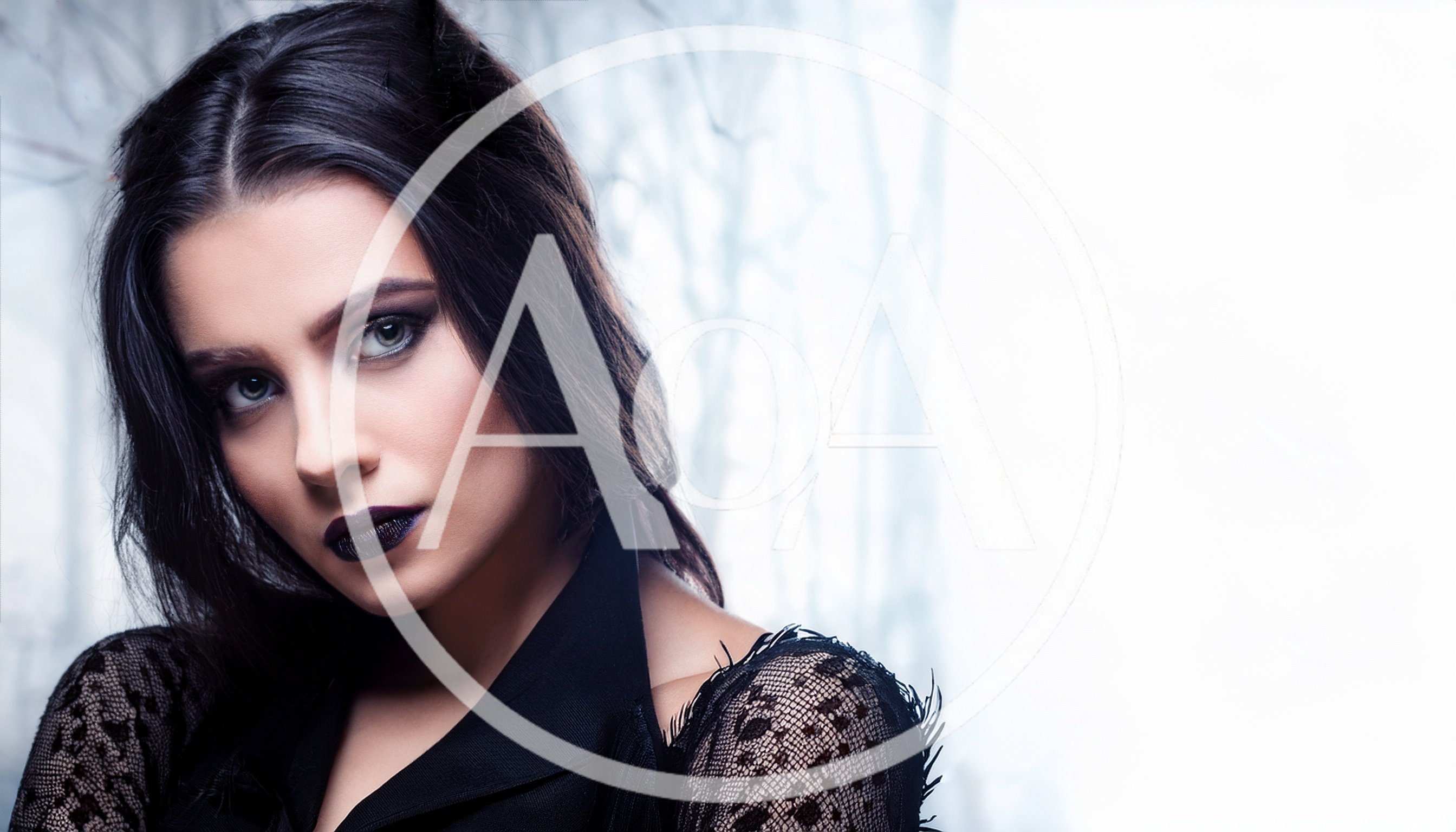 Portrait Of A Gothic Woman With Dark Makeup