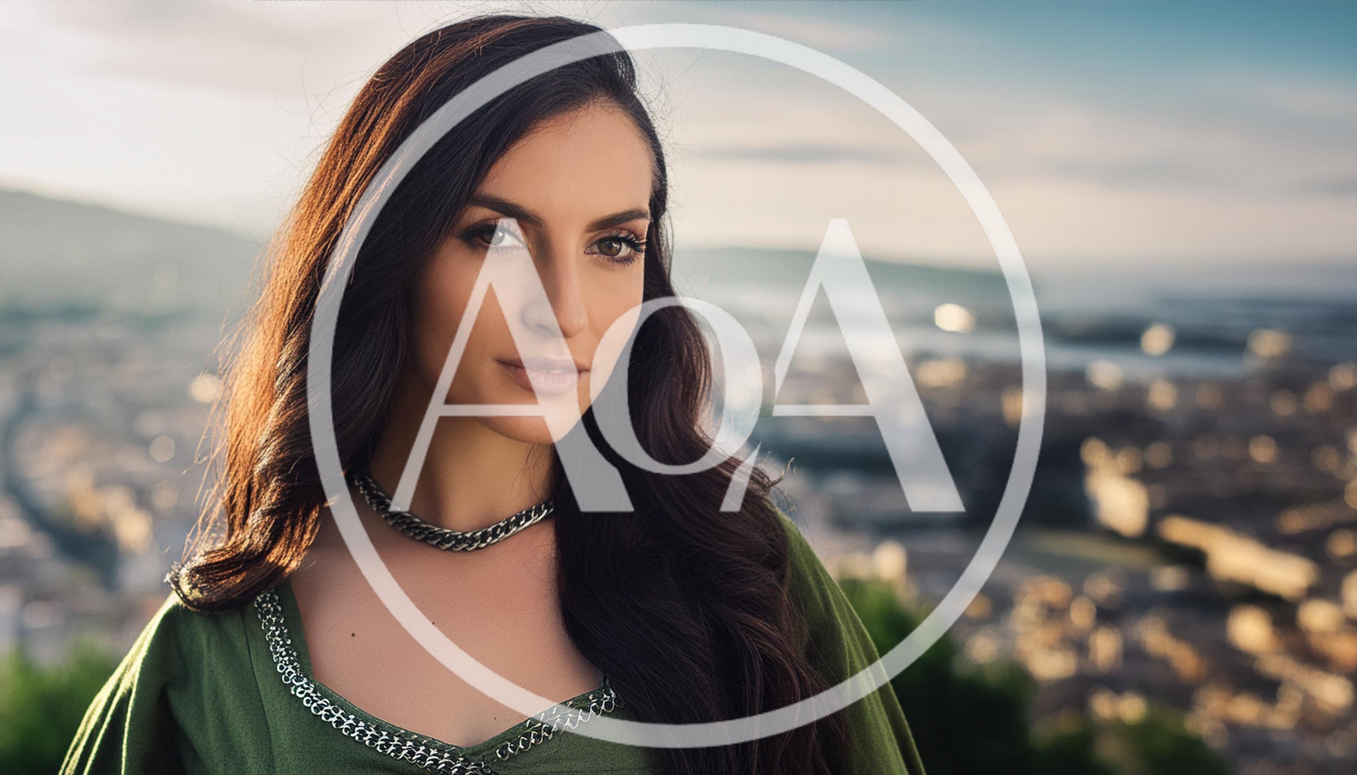 Portrait Of A Beautiful Woman With Long Dark Hair
