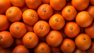 Top View Of Fresh Ripe Oranges Background