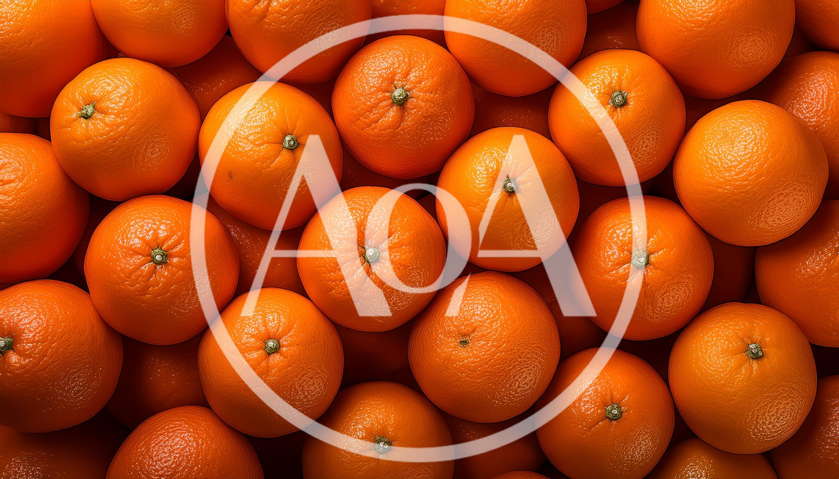 Top View Of Fresh Ripe Oranges Background
