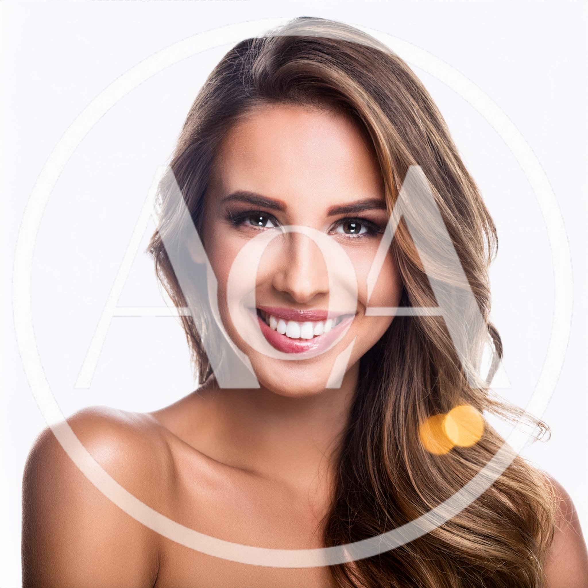 Portrait Of A Beautiful Smiling Woman With Long Hair