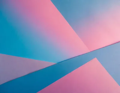 Abstract Geometric Background With Pink And Blue Paper Layers