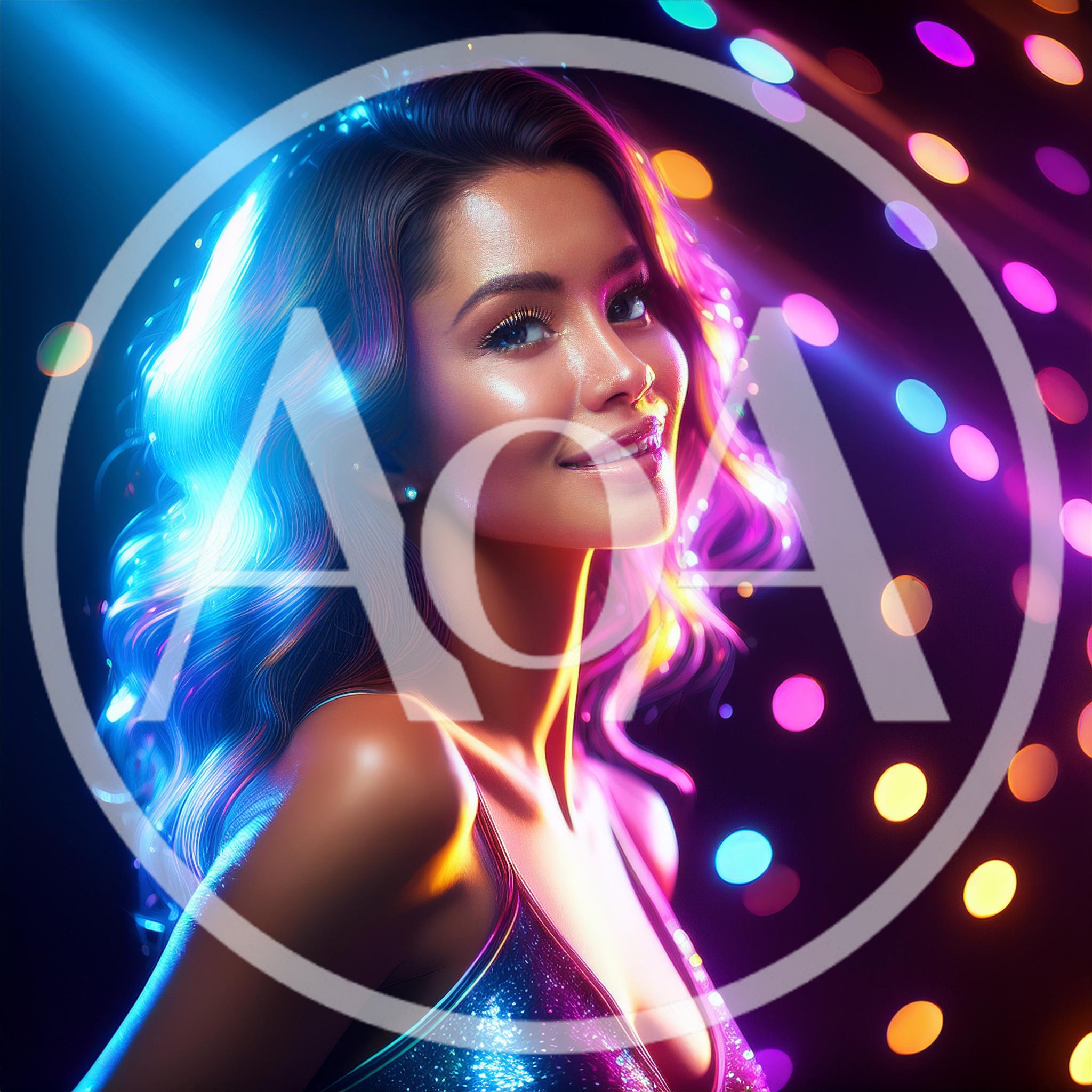 Portrait Of A Beautiful Woman At A Nightclub