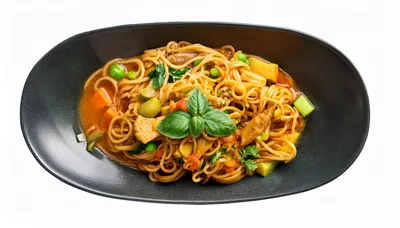 Bowl Of Vegetable Stir Fry Noodles