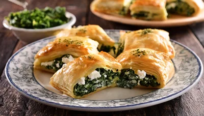 Spinach and Feta Cheese Puff Pastry Parcels