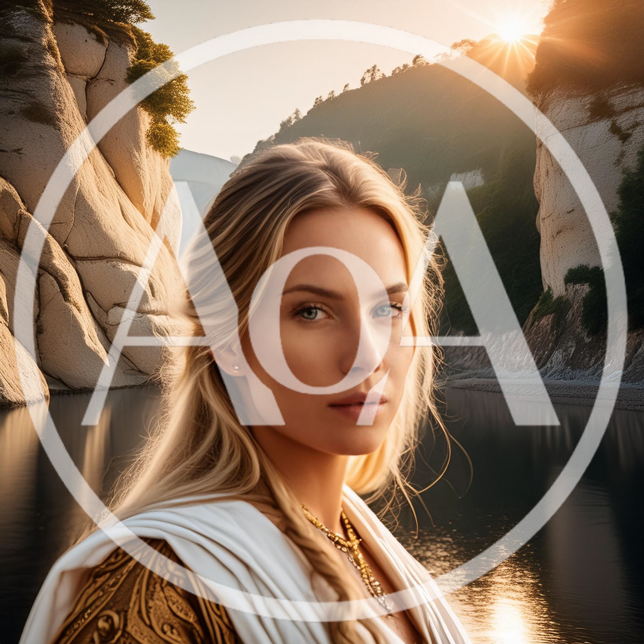 Portrait Of A Blonde Woman In Ancient Attire